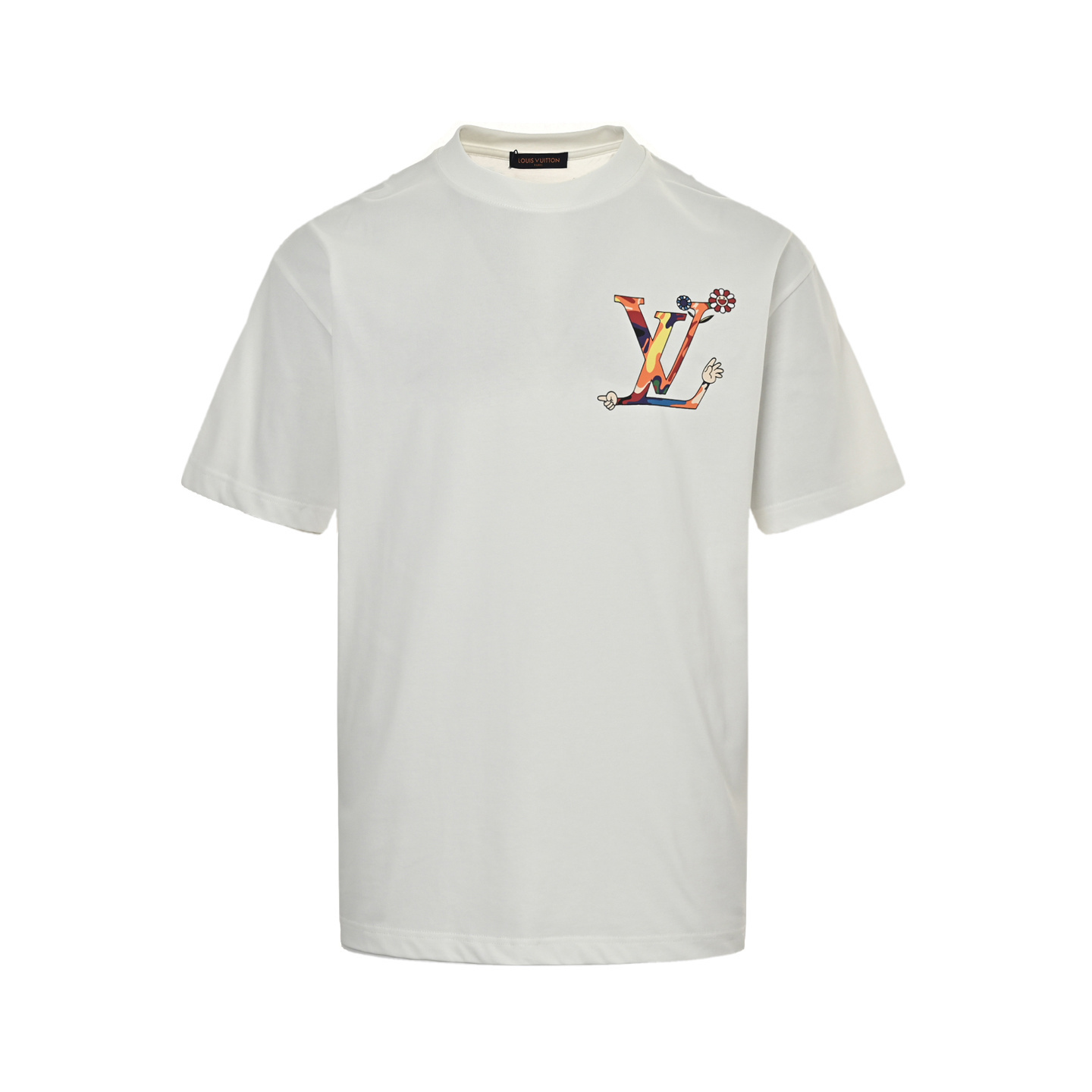 Louis Vuitton 25ss colorful graffiti logo print short-sleeved shirt