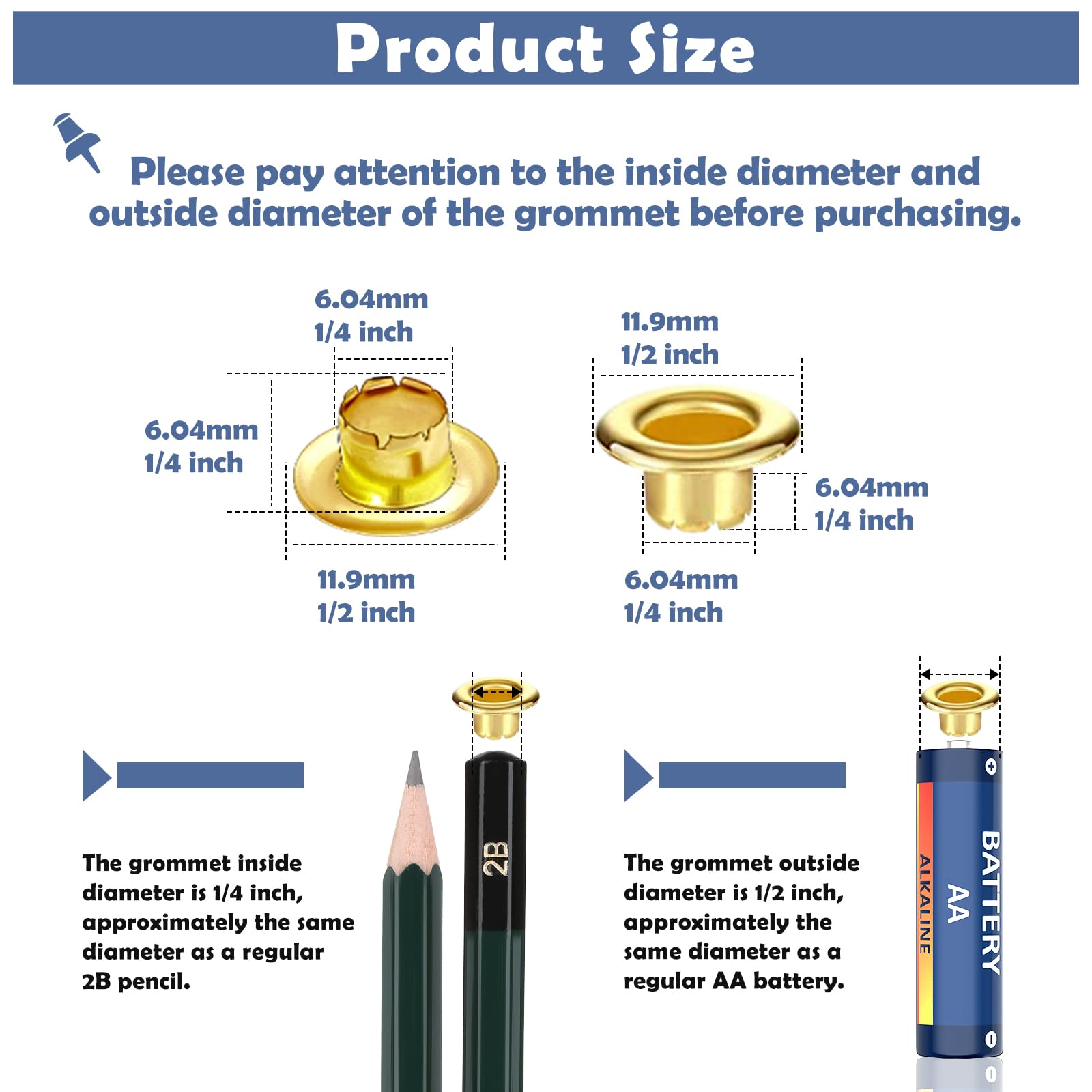 🔥Super Sale - 49% OFF🔥Grommet Tool Kit with Eyelets Grommets, Washers, and Grommet Eyelet Pliers