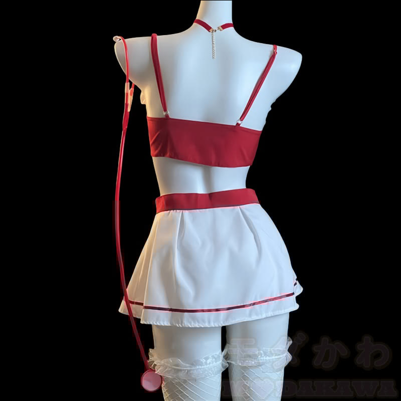 Cosplay Nurse Uniform Bow Lingerie Set