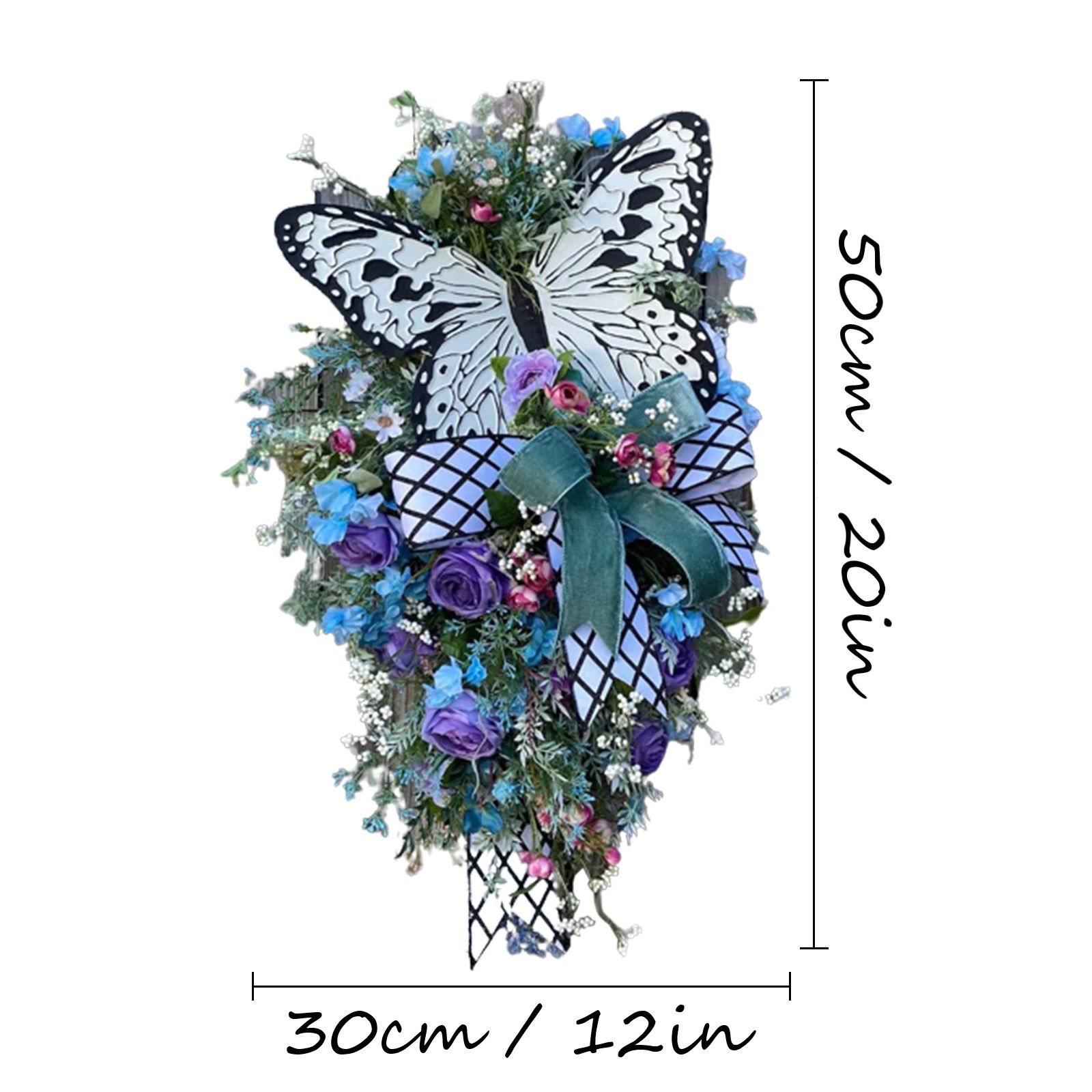 🔥[SAVE 50% OFF]--20 inch Simulation rose butterfly wreath