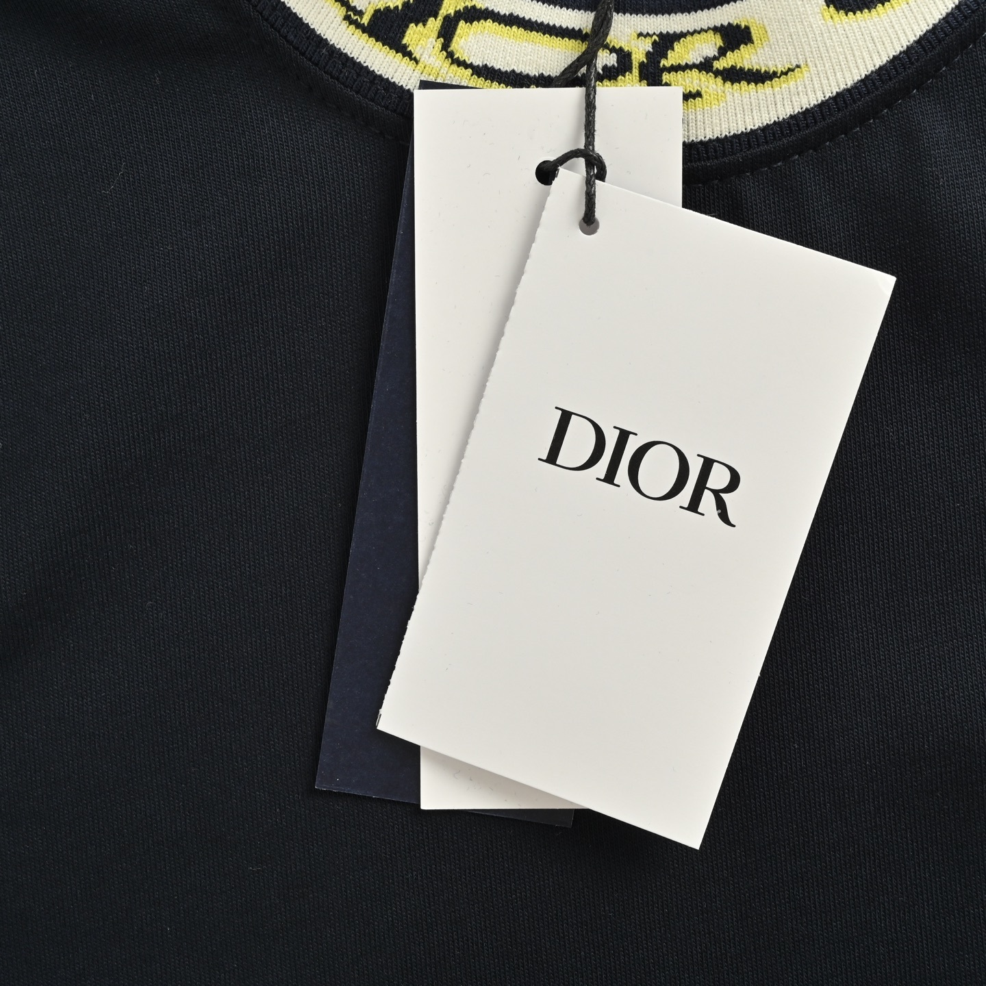 Dior 25ss neckline letter jacquard ribbon short sleeve