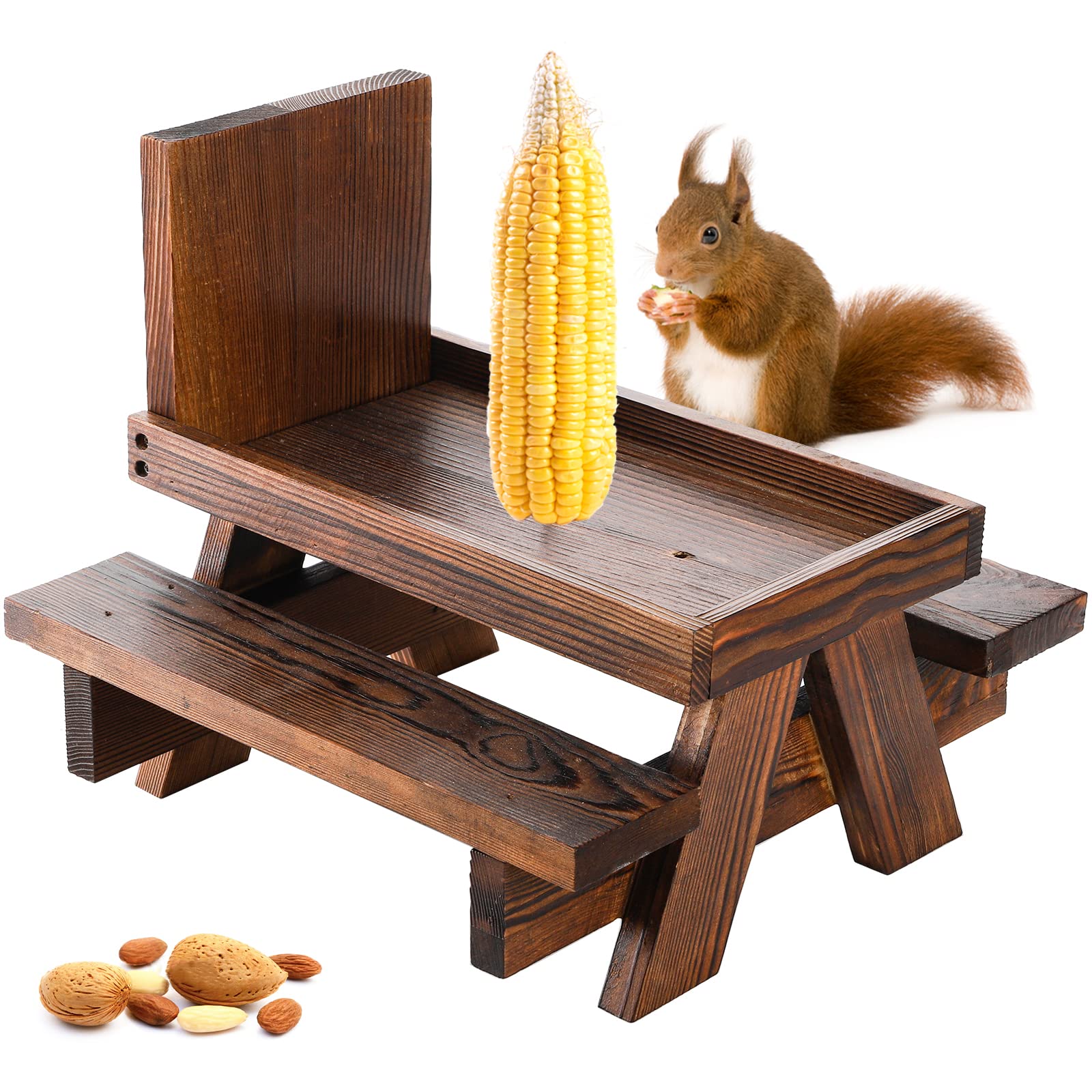 👍2024 New Arrival- 50% OFF💥Wooden Picnic Table Squirrel Feeder
