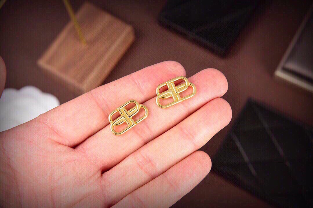 Balenciaga BB distressed earrings