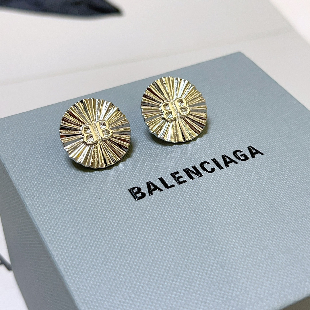 Balenciaga simple floral earrings