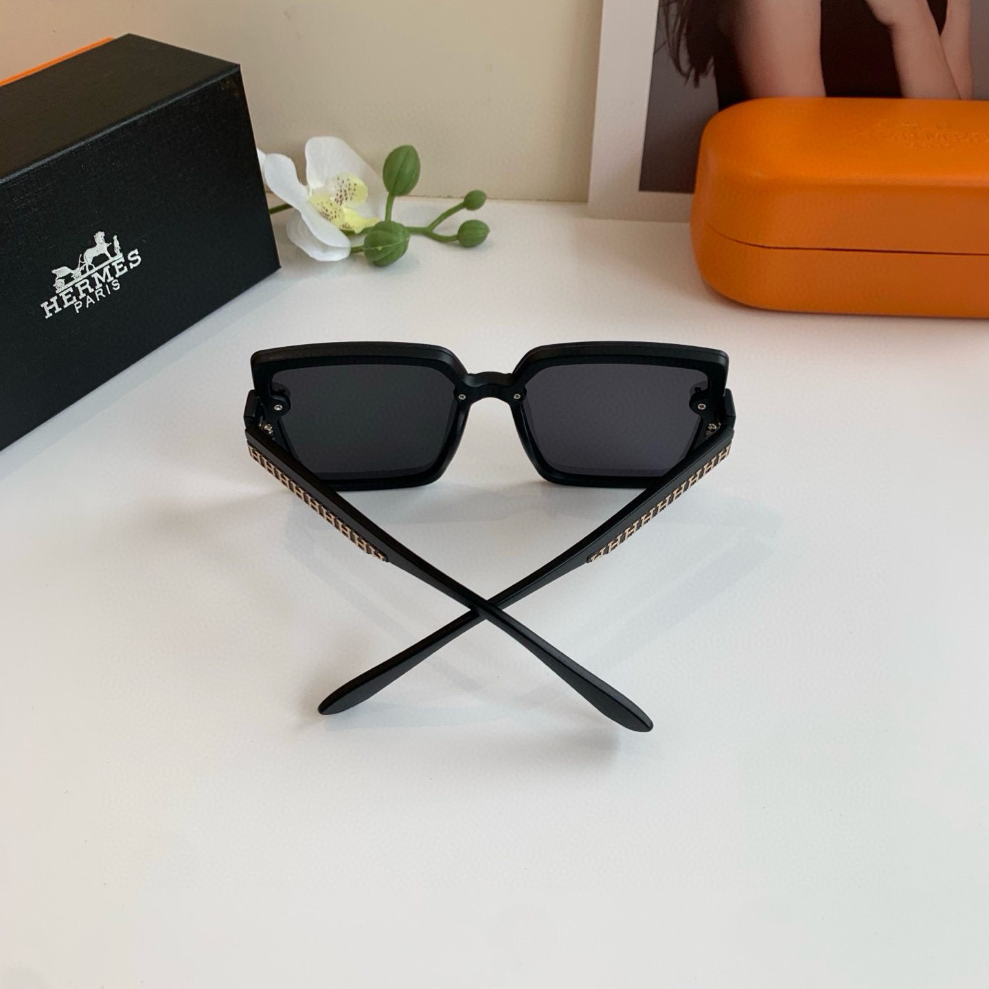 Hermes Square Frame Sunglasses