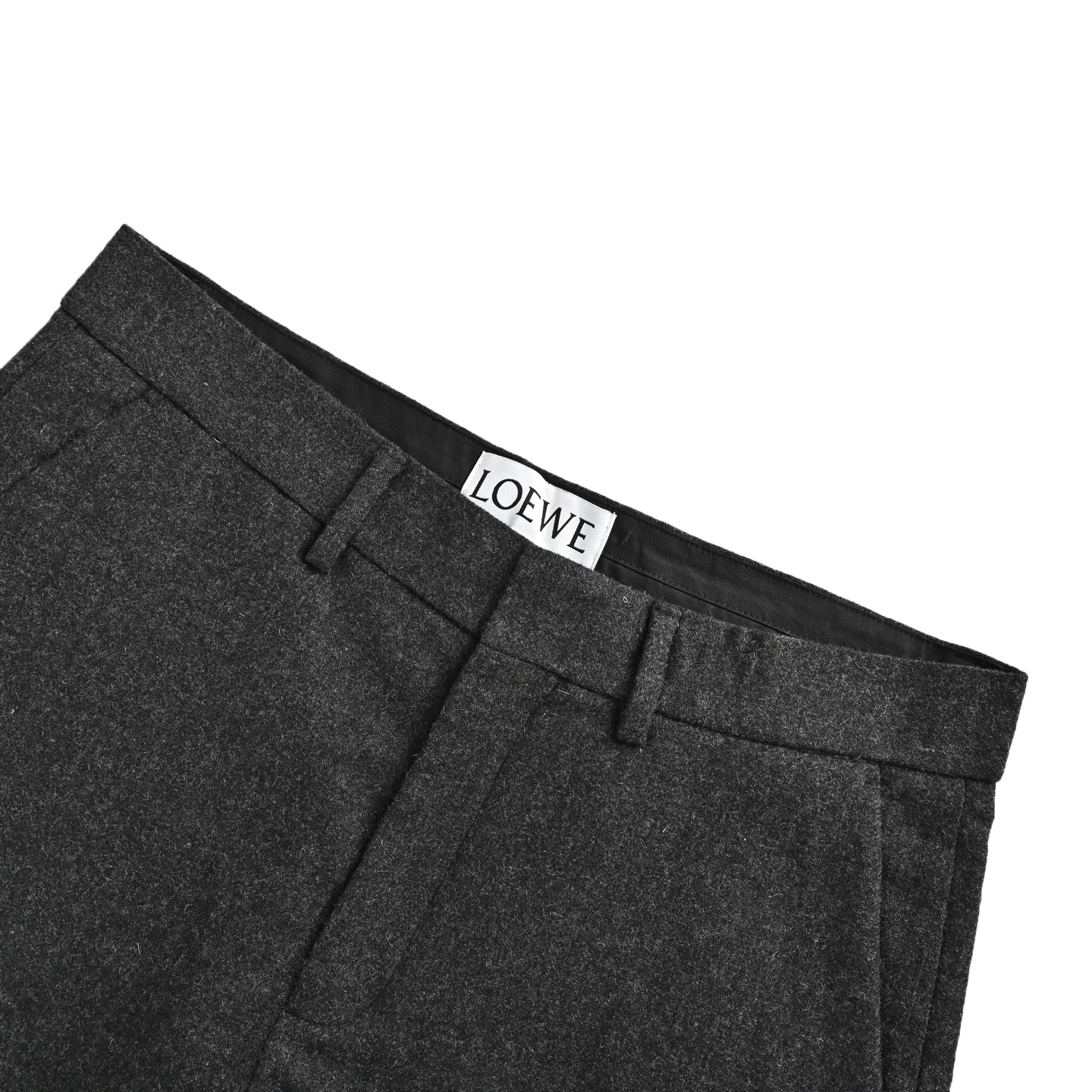 Loewe Anagram Half Embroidered Flannel Shorts
