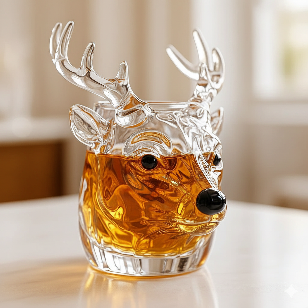 🦌 Christmas deer whisky glass 🦌
