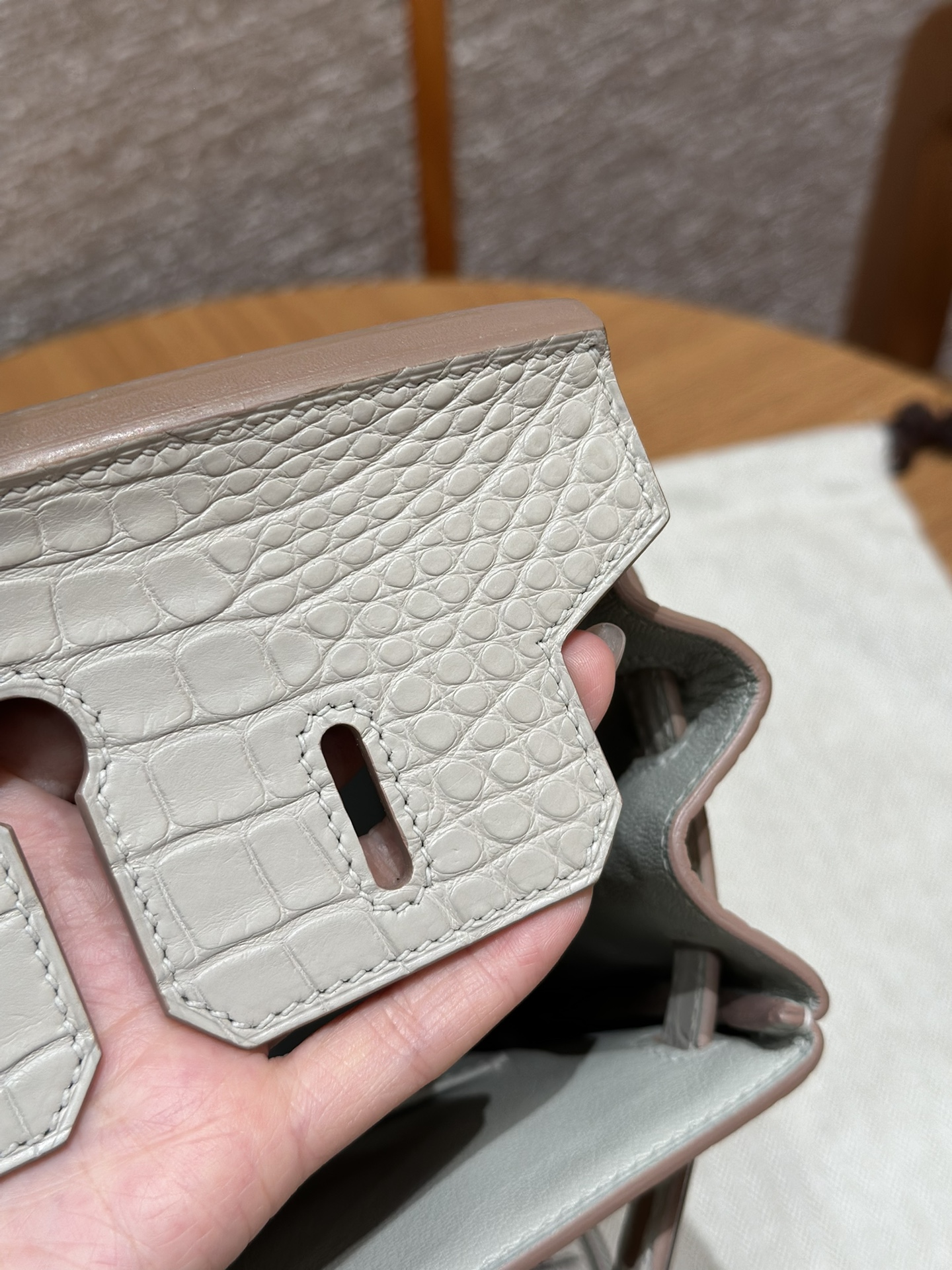 Hermes Birkin 8L Beton Handbag (Handmade to Order)