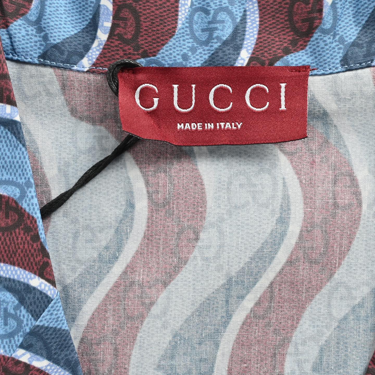 Gucci 25ss all over snake print short sleeve shirt
