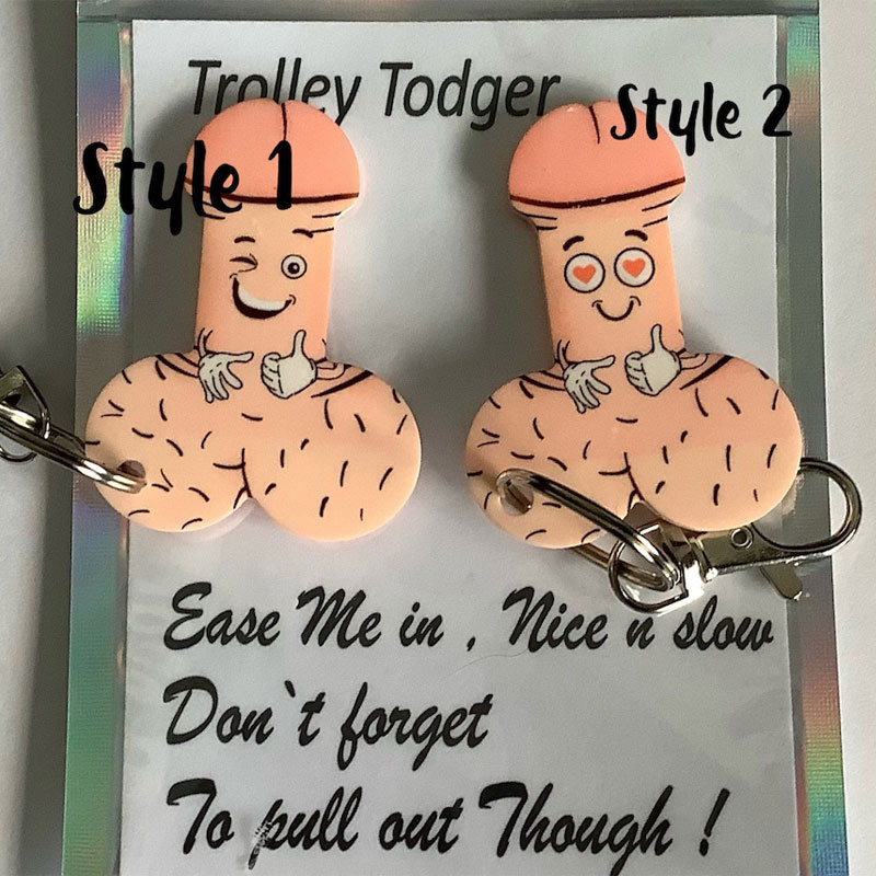 Novelty love eyes Willy trolley token