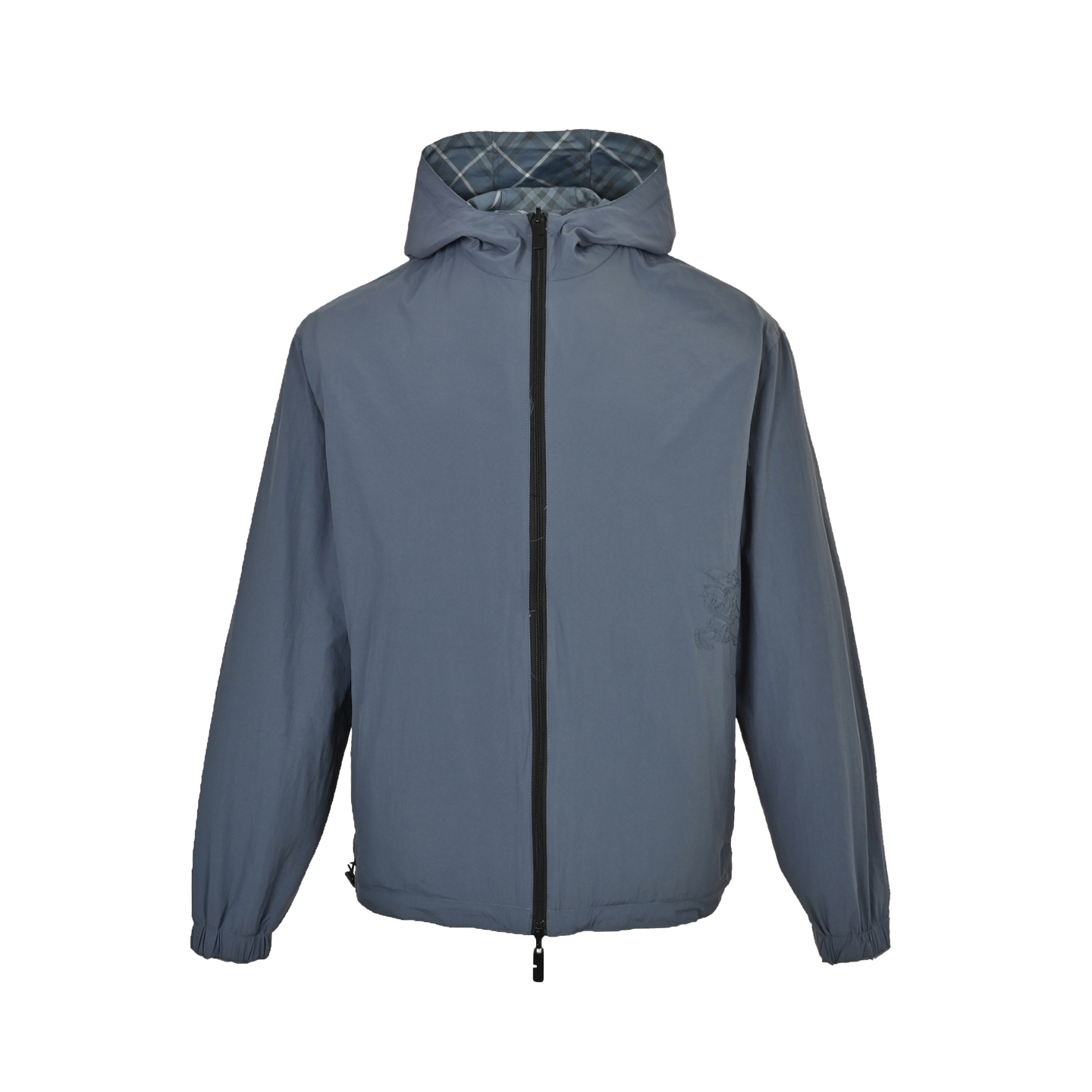 Burberry 25Fw reversible jacket with diamond check and horse embroidery