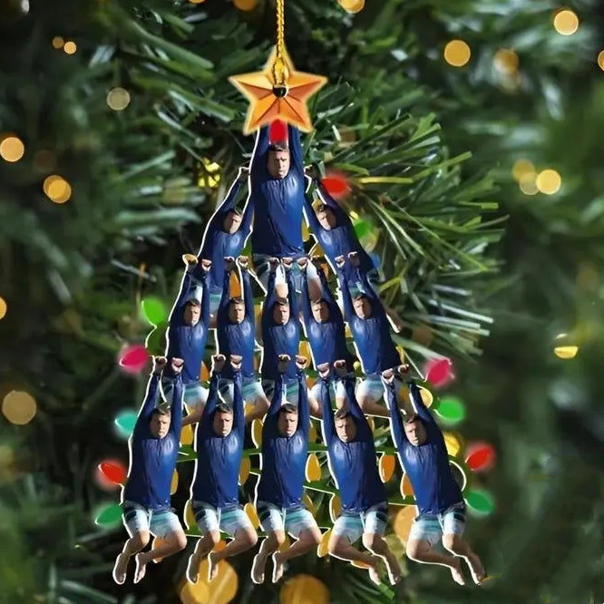I Think You Should Leave Zip Line Acrylic Christmas Ornament