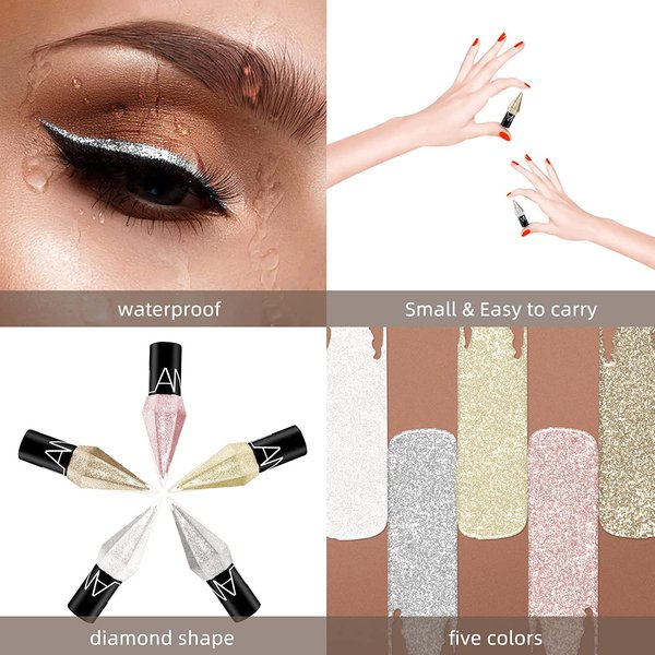 (💥Last Day Promotions-50% OFF)-Diamond Glow Sparkly Liquid Eyeliner-BUY 5 GET 10% OFF & FREE SHIPPING