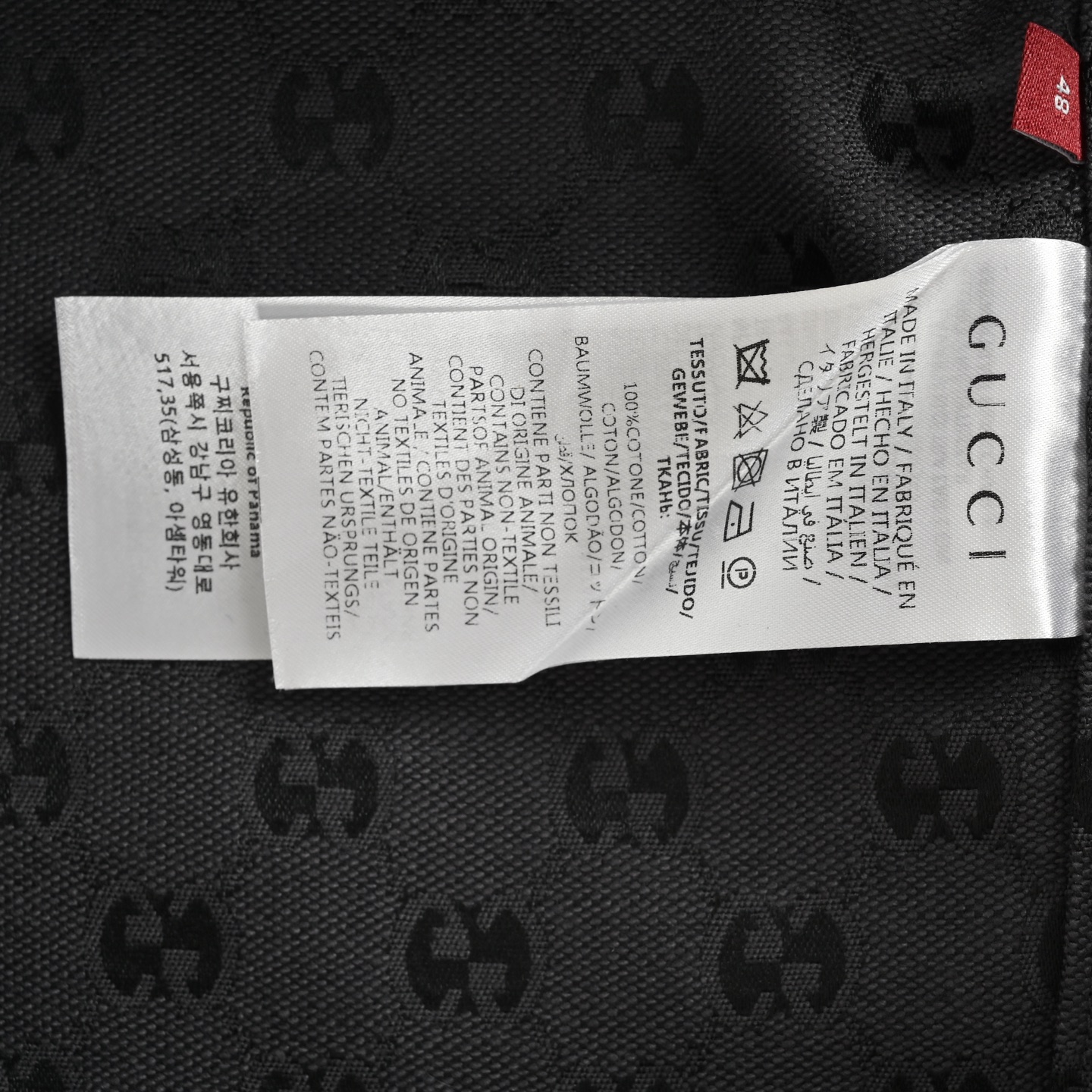 Gucci 25ss full print monogram jacquard suit short sleeve shirt