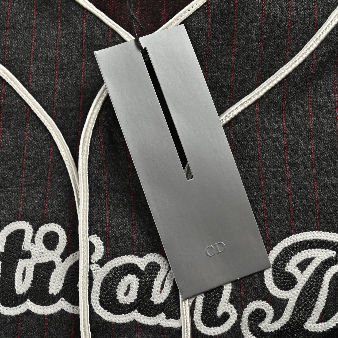 Dior chest embroidered short-sleeved baseball jacket
