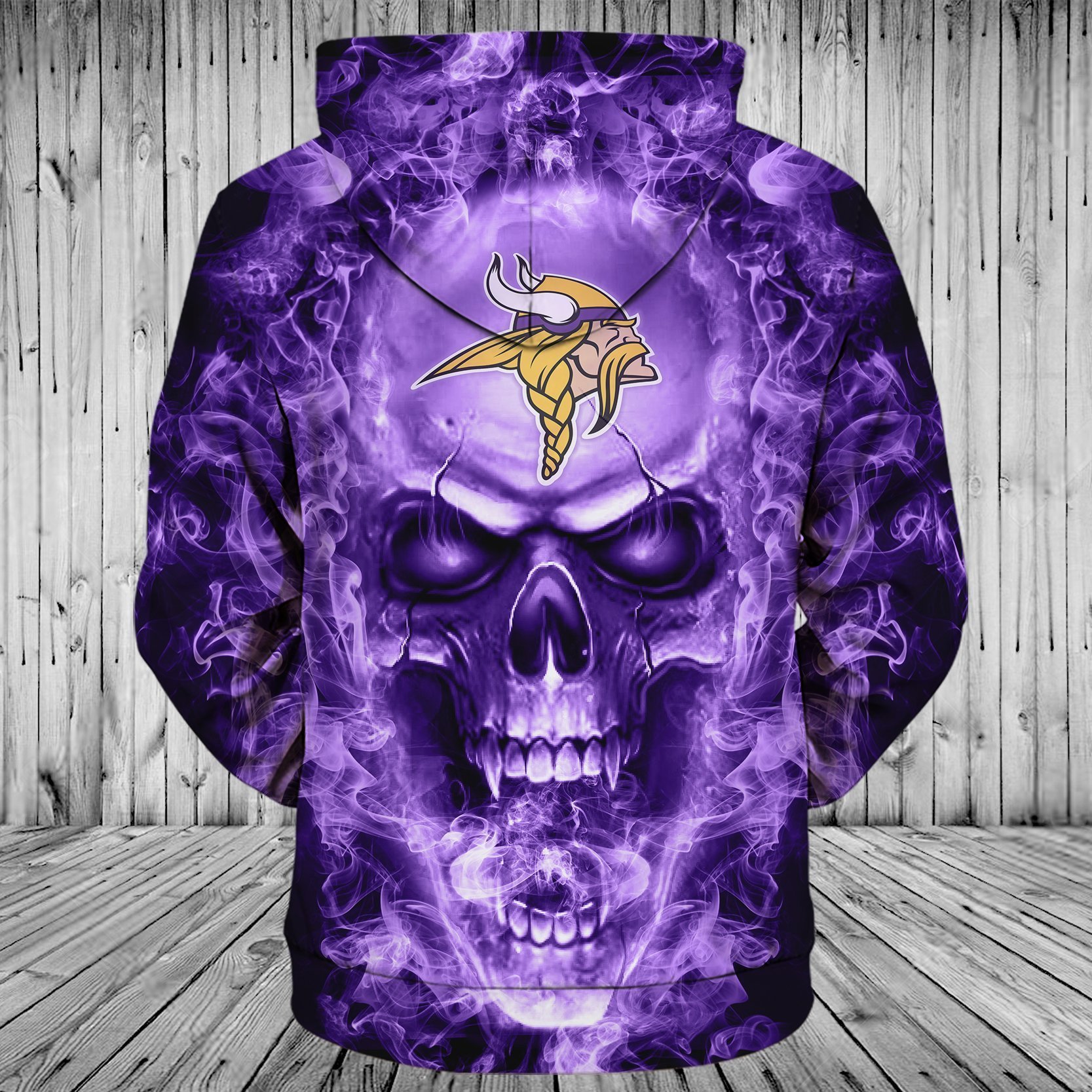 VIKINGS HOODIE 3D SKULL 82