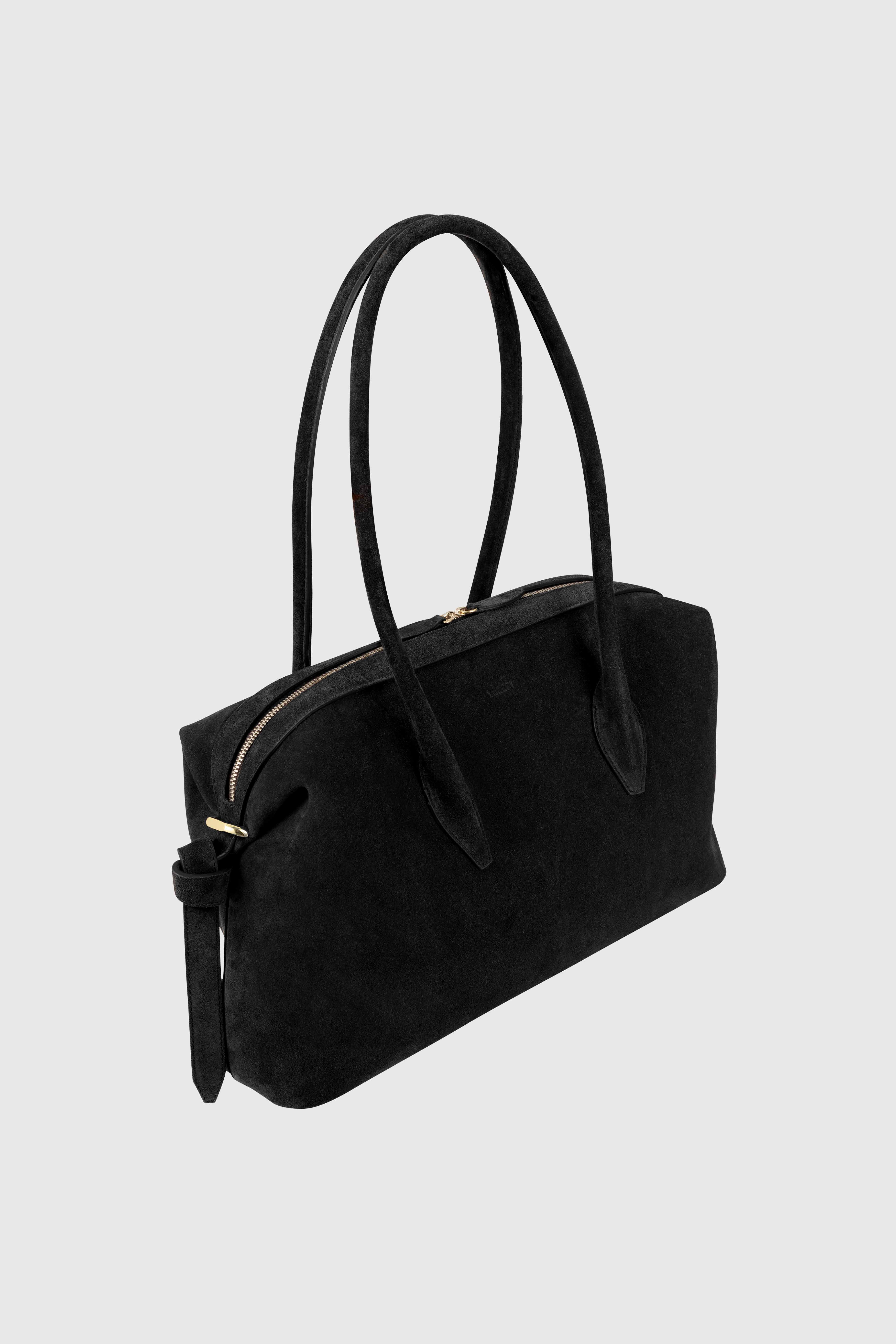 BRIOCHE DUFFLE - BLACK SUEDE