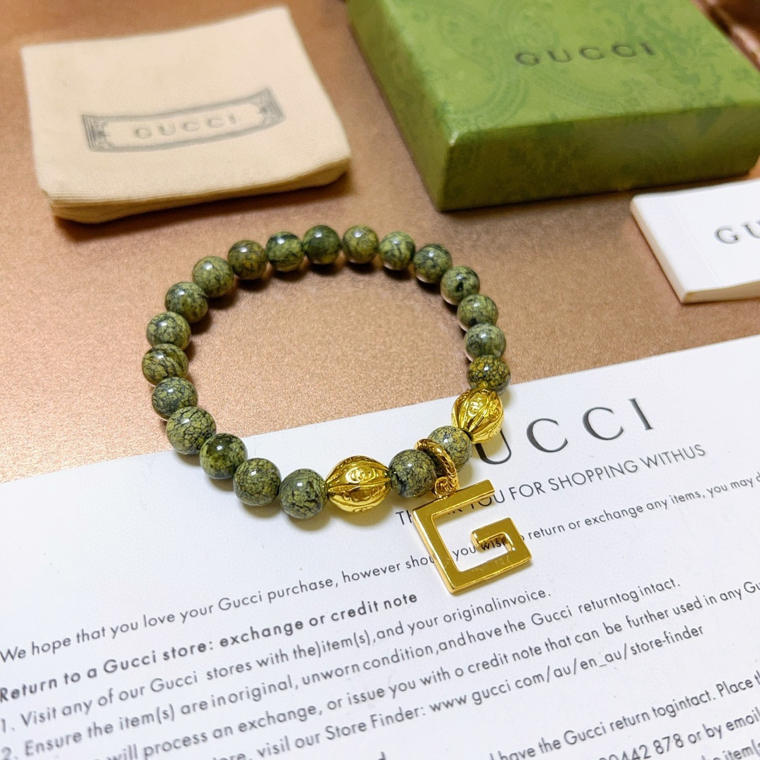 Gucci Natural Stone Herba Rosmarine Bracelet