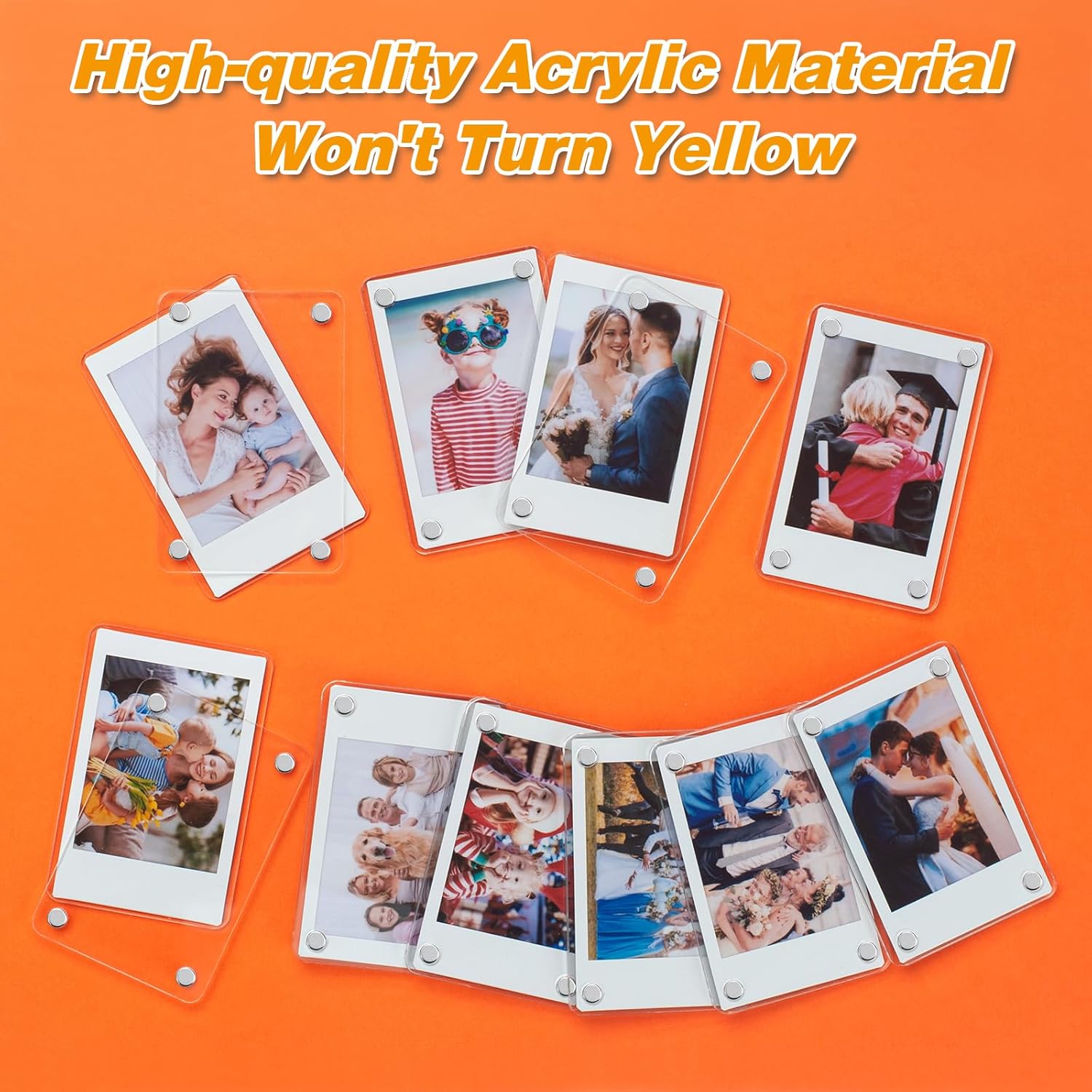5 Pack- Acrylic Fridge Magnetic Frame (Flash Sale - 50% Off)