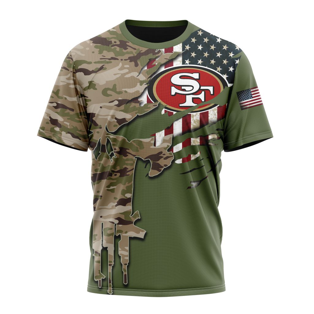 SAN FRANCISCO 49ERS 3D HOODIE VETERANS DAY