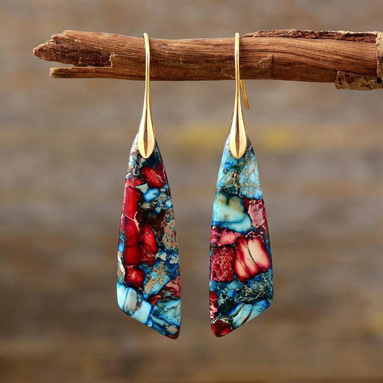 Sea Sediment Drop Earrings