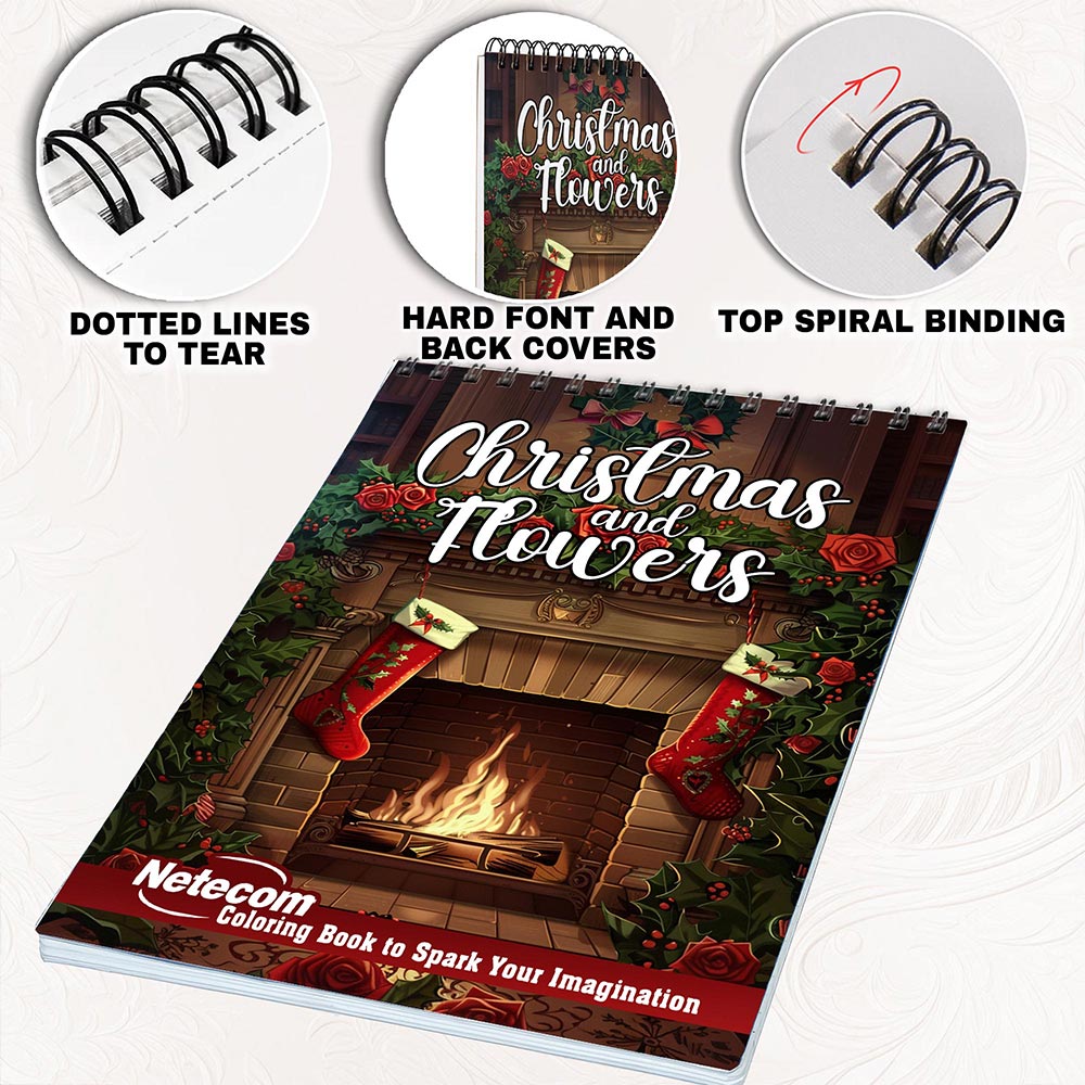 🎄CHRISTMAS ON SALE🔥Christmas Spiral Coloring Book