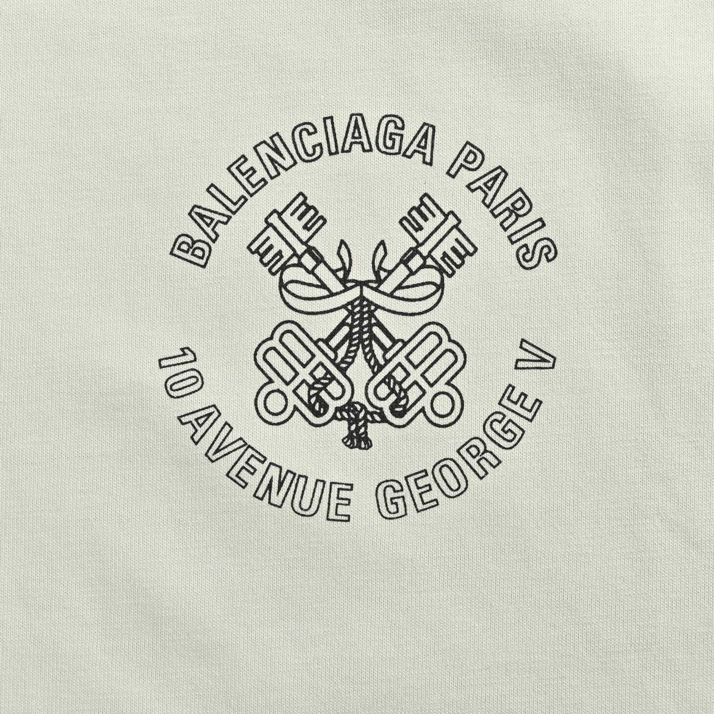 Balenciaga 25ss key badge print short sleeve