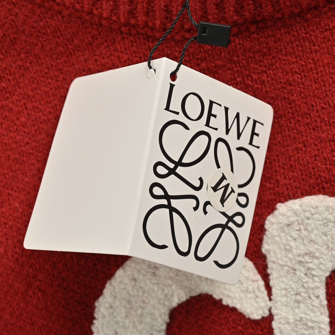 Loewe 24Fw terry patch logo crewneck sweater