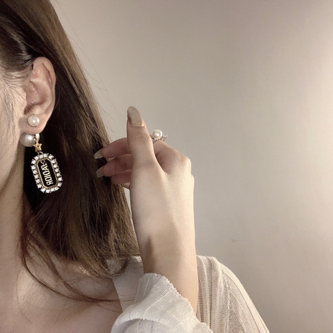 Dior Vintage Gold Diamond Earrings