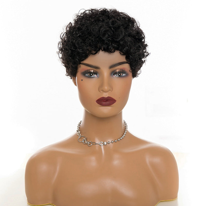 Luna Wigs Pixie Cut Wigs Kinky Short Curly Wig for Women