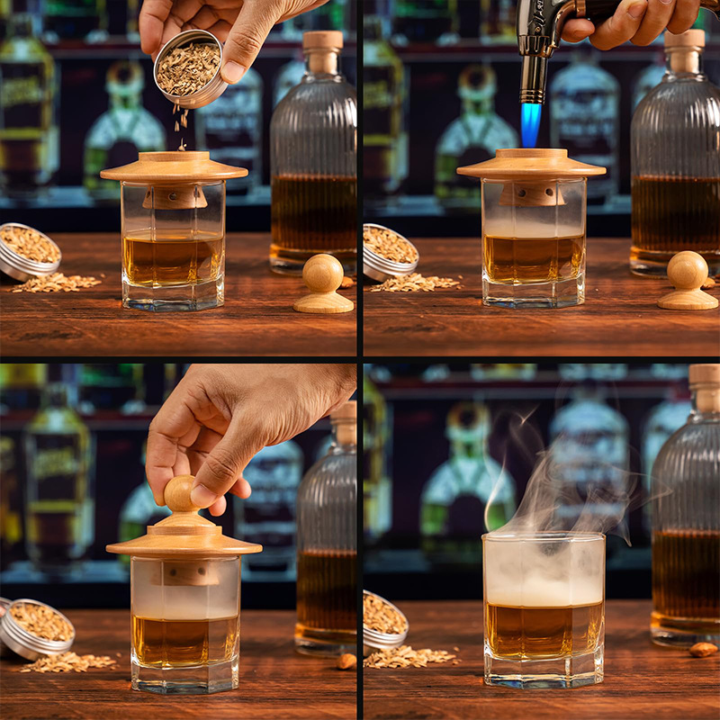 Whiskey Smoker Kit, 6 Flavors of Wood Chips