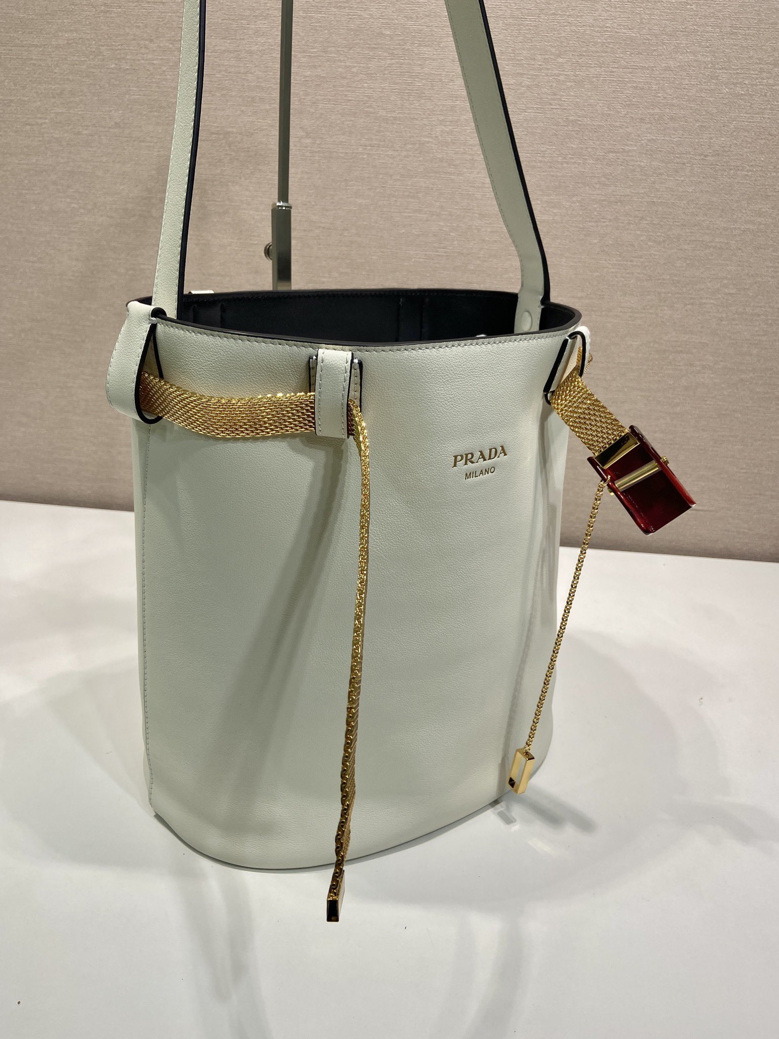 Prada Buckle Handbag 1BE085