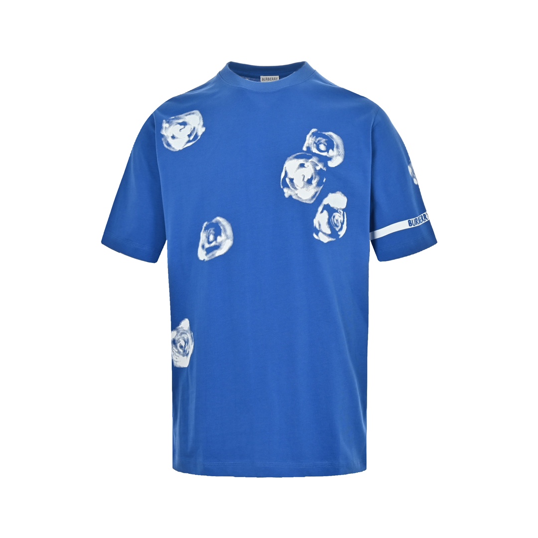 Burberry 24ss rose print short sleeve