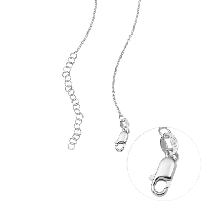 Engraved Mom Heart Birthstone Necklace