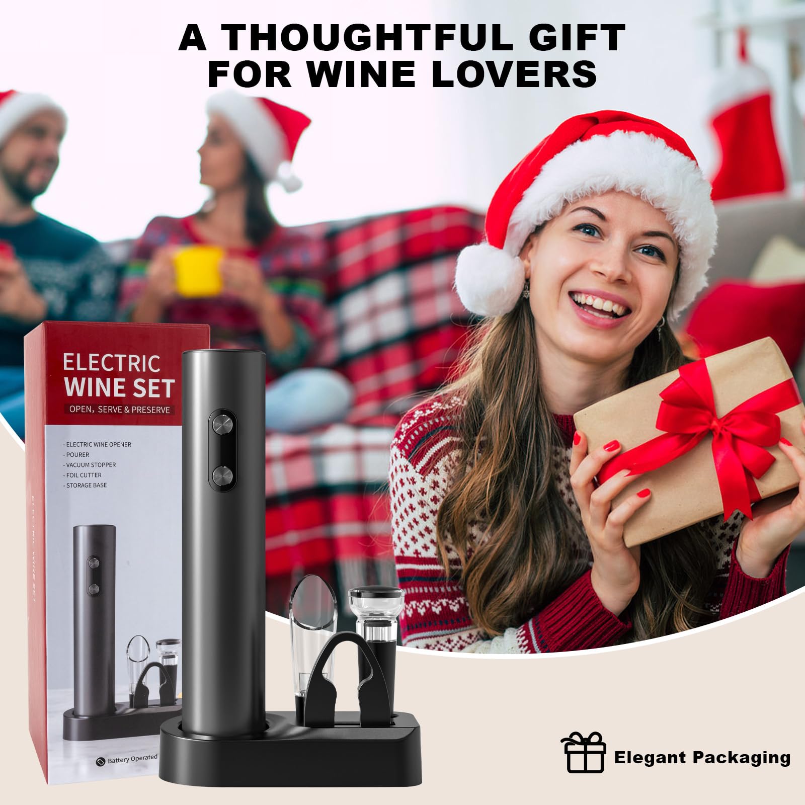Electric Wine Opener 4 in 1 Set