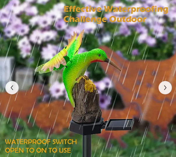 Solar Hummingbird Garden Stake Lights