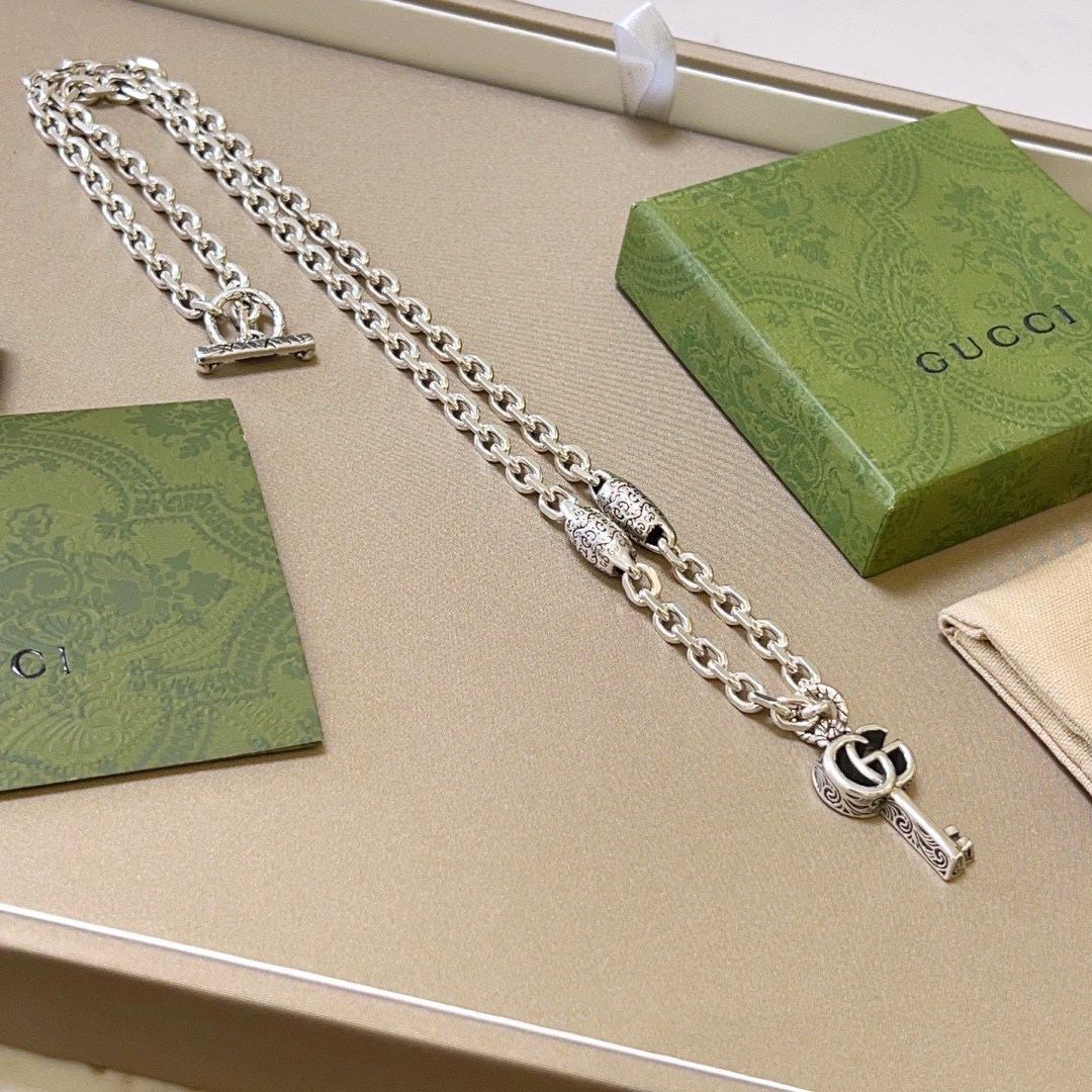 Gucci Anger Forest Series GG Key Vintage Necklace