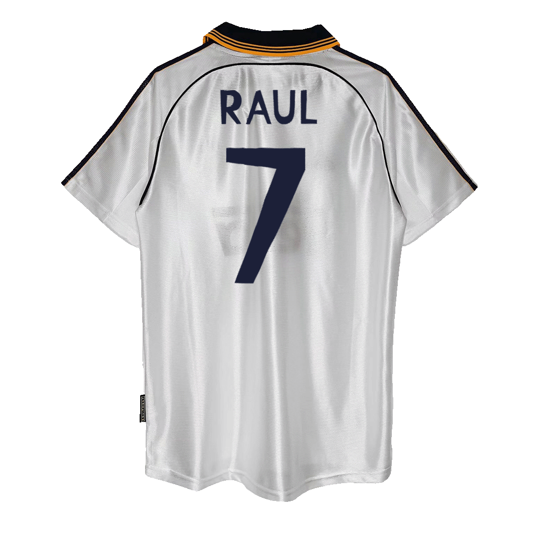 RAUL #7 Real Madrid Home Football Shirt 1998/00