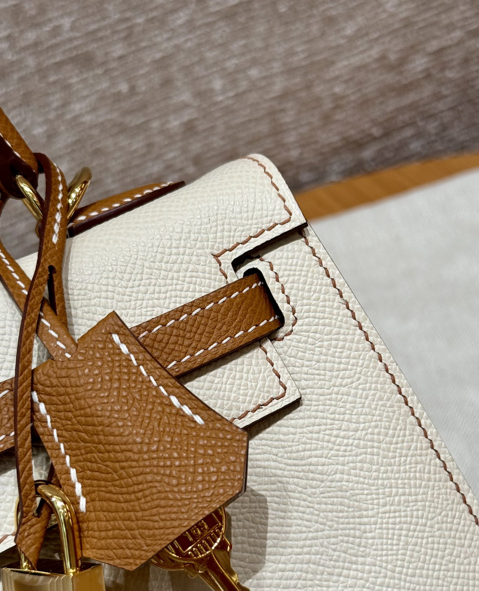 Hermes Kelly i2Nata ck37gold handbag (handmade to order)