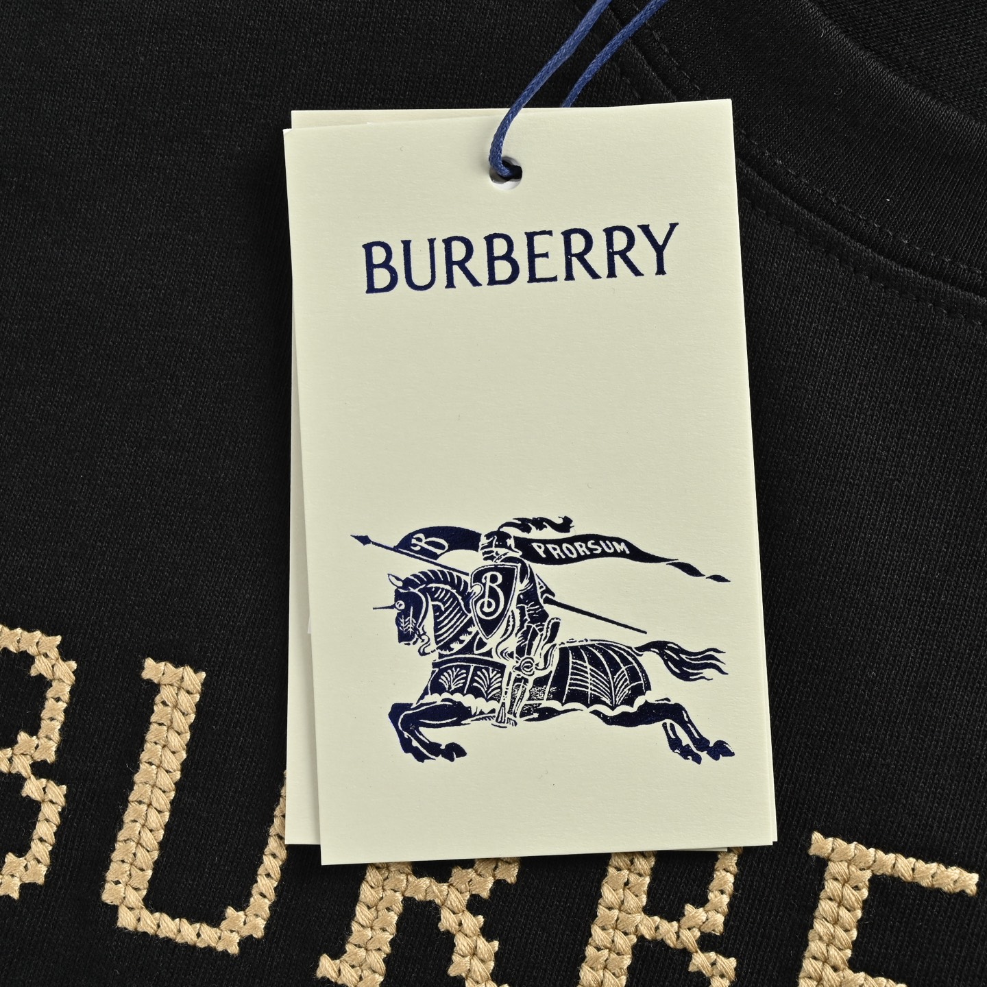 Burberry 25ss cross stitch embroidered war horse short sleeve