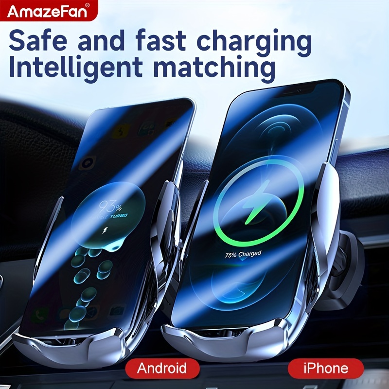 AmazeFan New Car Mount For Mobile Phone Holder Universal Wireless Charging Magnetic Multi-functional Navigation Auto-sensing