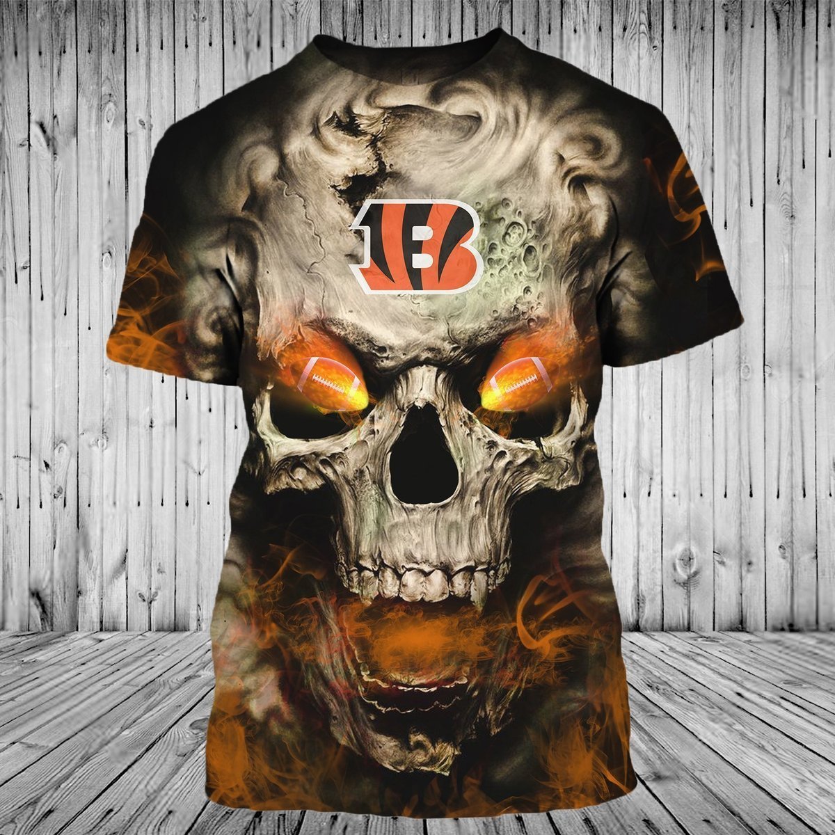 BENGALS HOODIE 3D SKULL16