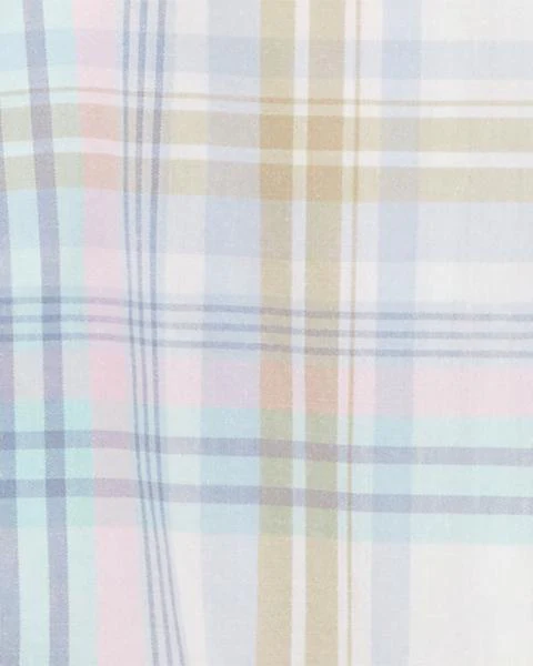 Oshkosh Plaid Button-Front Bodysuit with Twill Suspender Pants