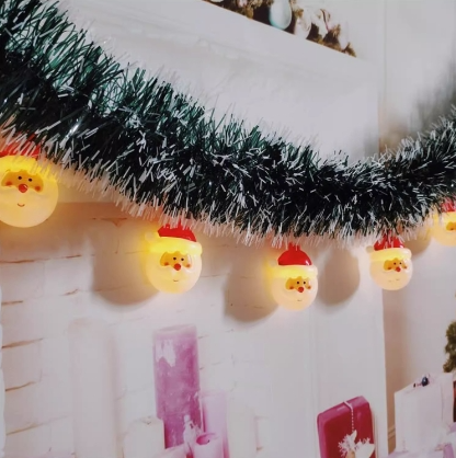 Christmas ribbon decoration color strip rattan window scene decoration Christmas tree leaves Snowflake sliver decoration supplies