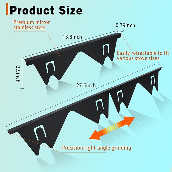 🔥New Year Sale 49% OFF - 🎁Retractable Stainless Steel Stove Gap Covers