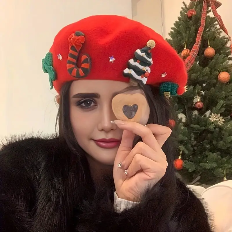 🎅🎅Cute Christmas Element Beret