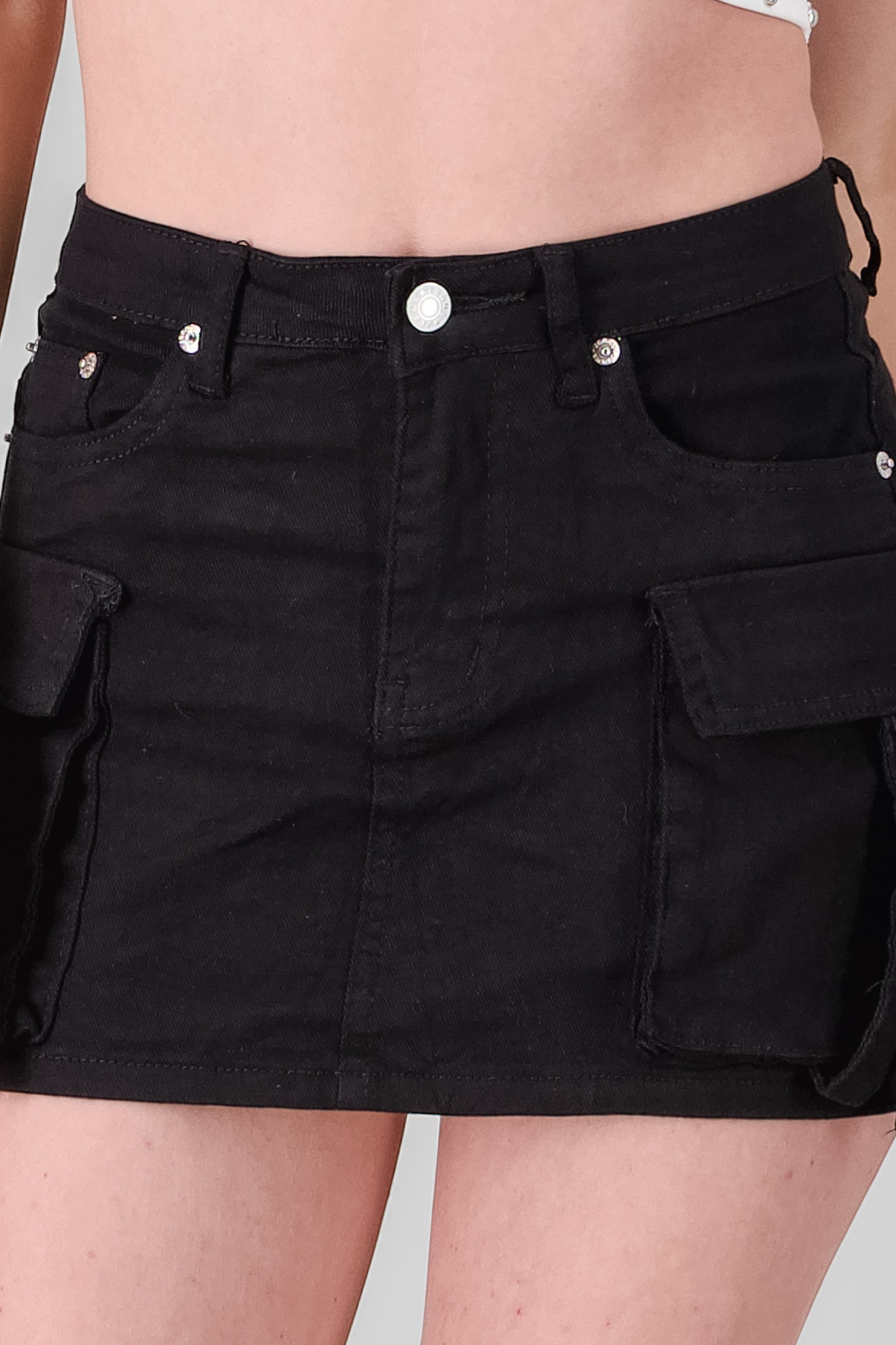 Denim Cargo Skort