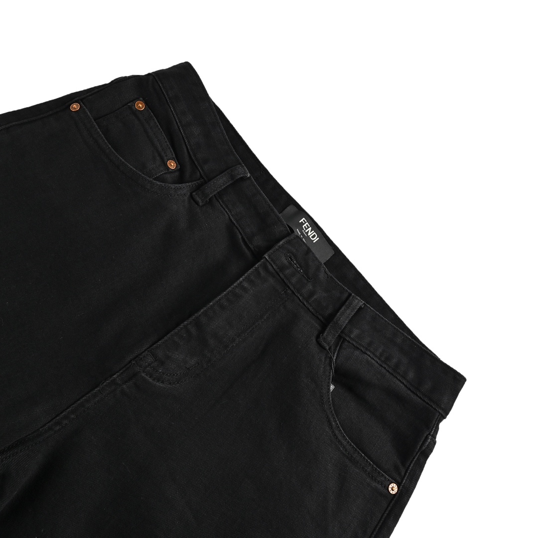 Fendi 23Fw back pocket embroidered jeans