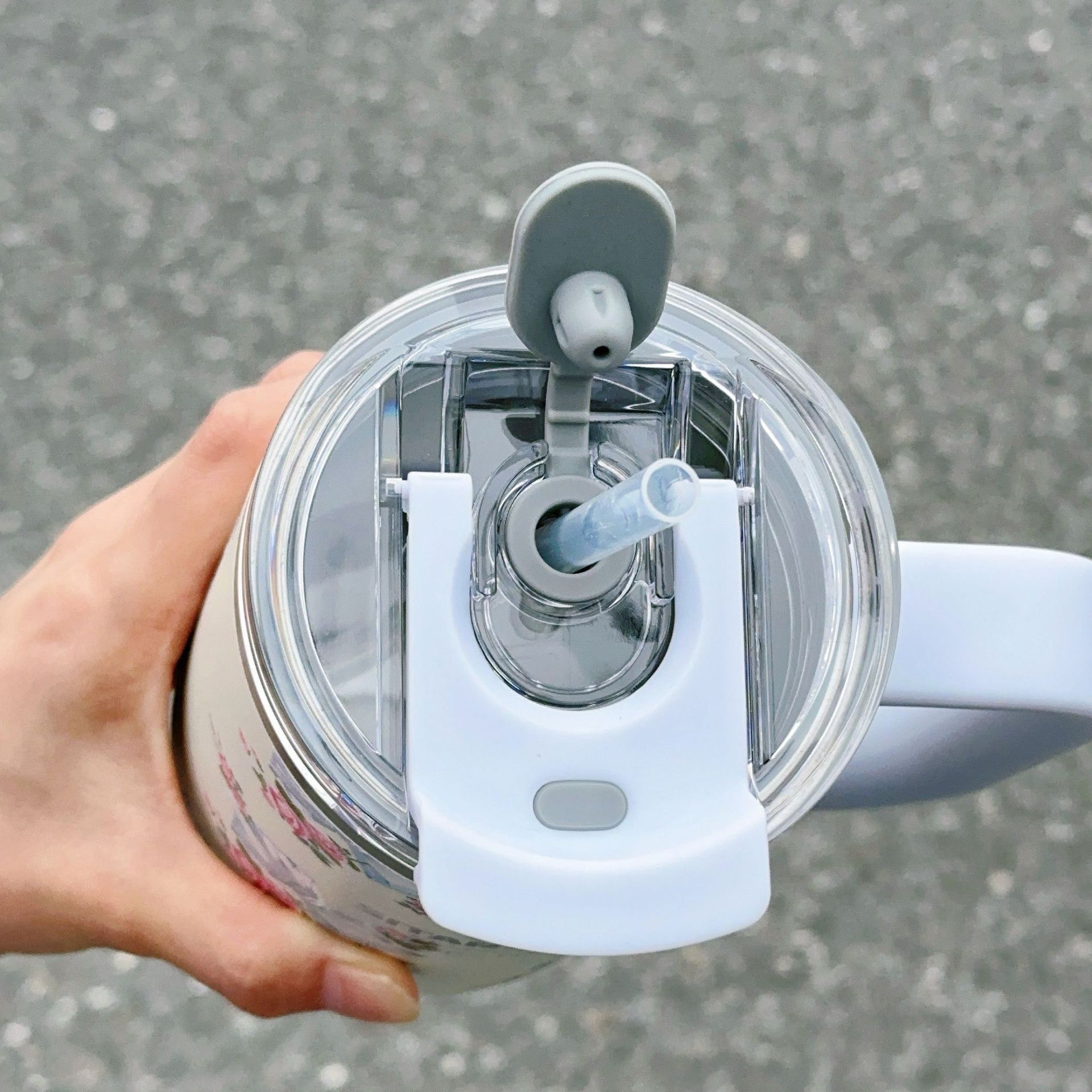 Giant Handle Straw Cup 304 Stainless Steel Large Capacity Car Insulated Cup Ice King Cup