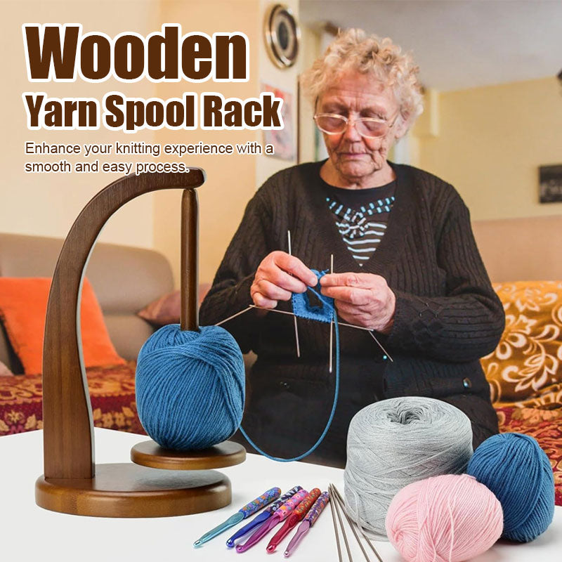 🎅2024 Christmas Promos🔥Magnetic Wooden Yarn Holder with 360 Degree Rotation